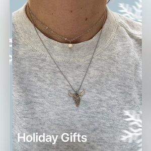 Silver Bull Pendant Necklace